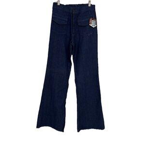 Vintage 70s Bawawa Mens‎ Bell Bottom Flared Jeans 30 X 34 RARE Made in Singapore
